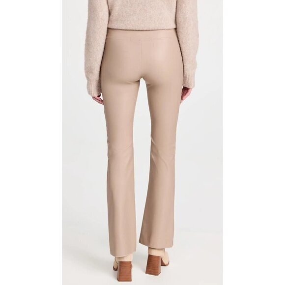 ENZA COSTA Matte Vegan Leather Bootcut Legging in Putty 0/XS Womens Faux Leather - Picture 2 of 16